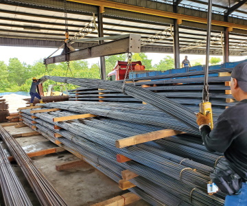 5MT overhead crane unloading